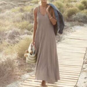 Garnet Hill Maxi Gauze Beach Dress M Petite